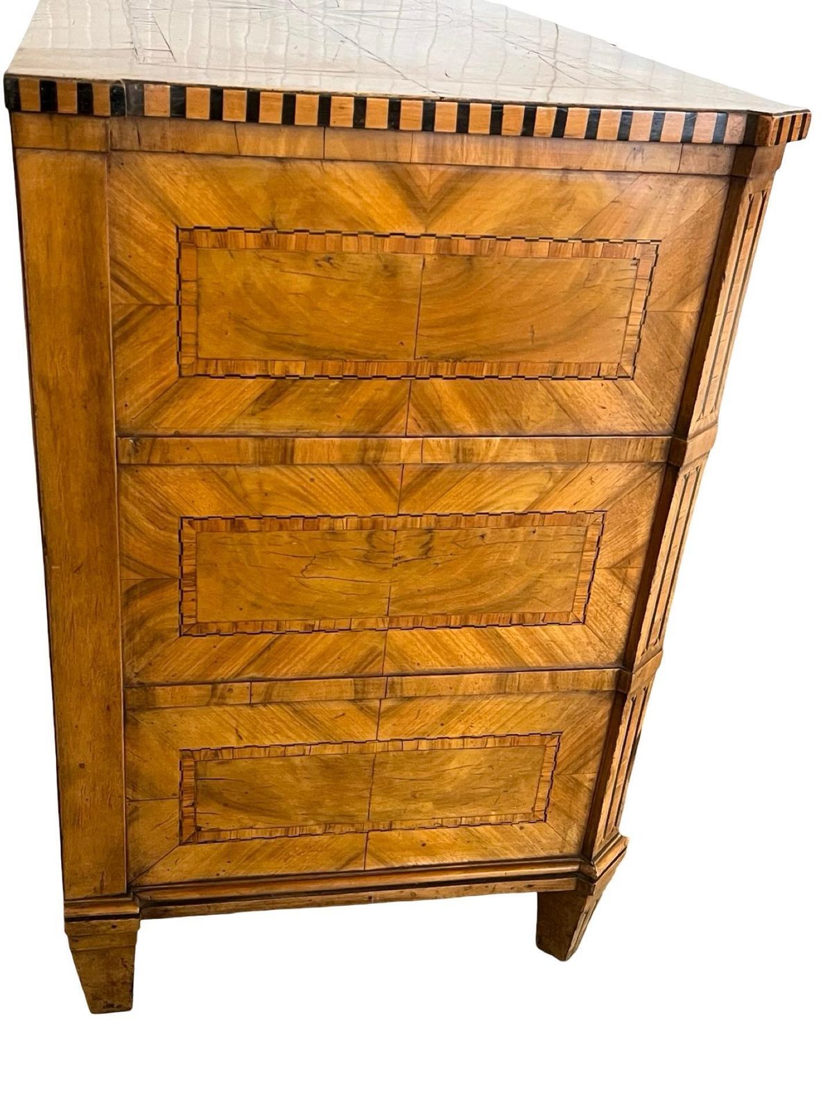 18th Century Walnut Austrian Neoclassical Chest Of Drawer With Fruitwood Inlay photo vintage