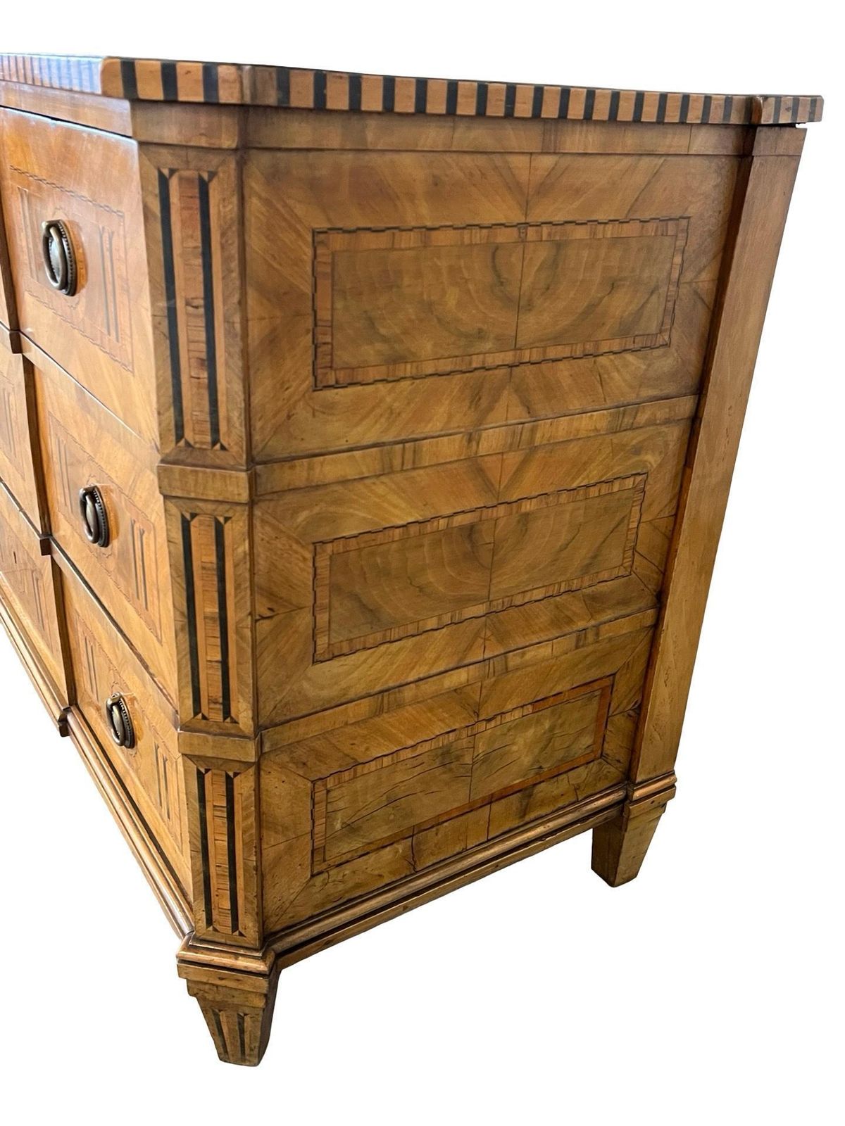 5064.0 18th Century Walnut Austrian Neoclassical Chest Of Drawer With Fruitwood Inlay photo