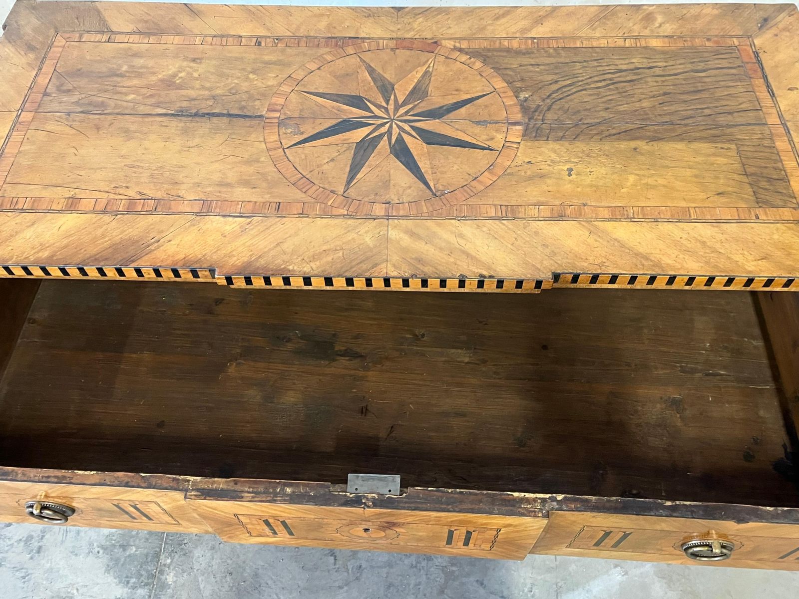 photo buy 18th Century Walnut Austrian Neoclassical Chest Of Drawer With Fruitwood Inlay