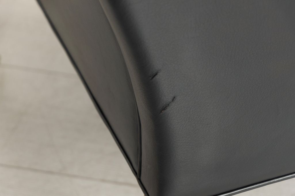Furniture Oak & Leather Wing Chair Model 2204 Wing Chair By Borge Mogensen For Fredericia, Denmark photo