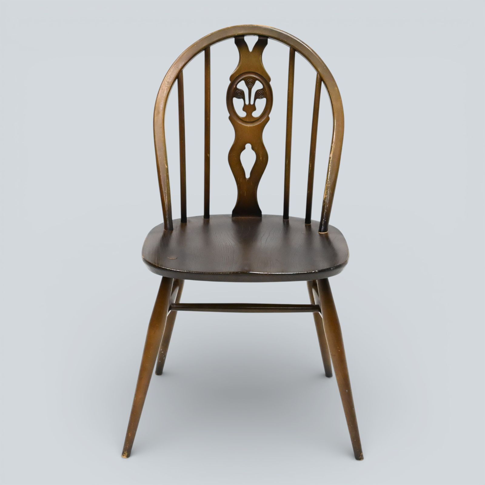 6 Ercol Windsor Bow Back Dining Chairs Fleur De Lis Carving Free Uk Delivery* photo Furniture