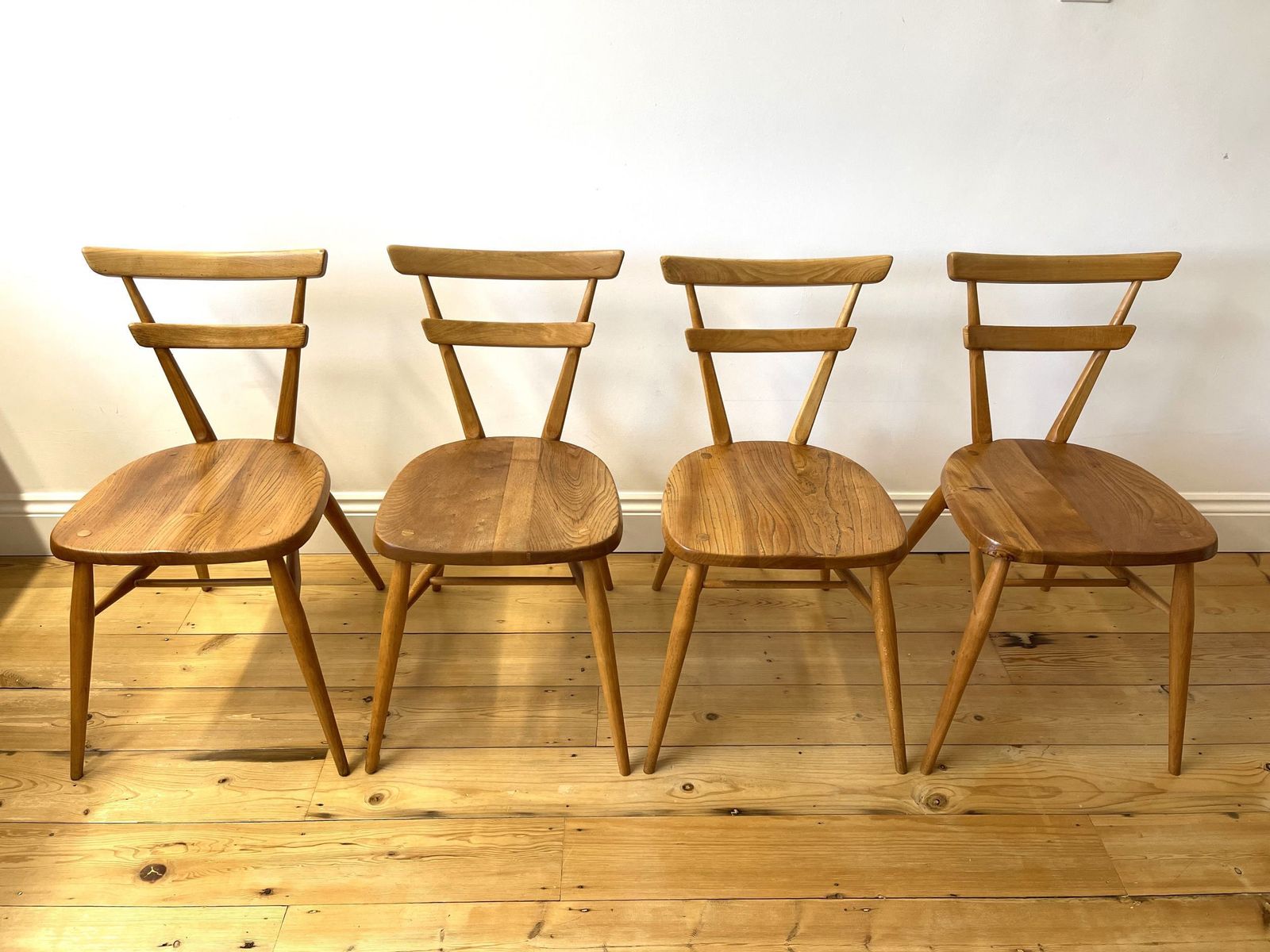 Ercol 461, Original, Vintage Adult Size, Green Dot, School Stacking Chairs X 4 photo furniture