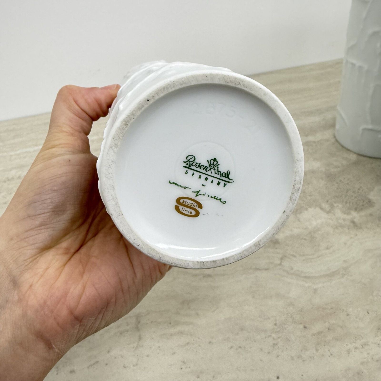 photo for sale Set Of 6 Biscuit Porcelain Vases , 1970s