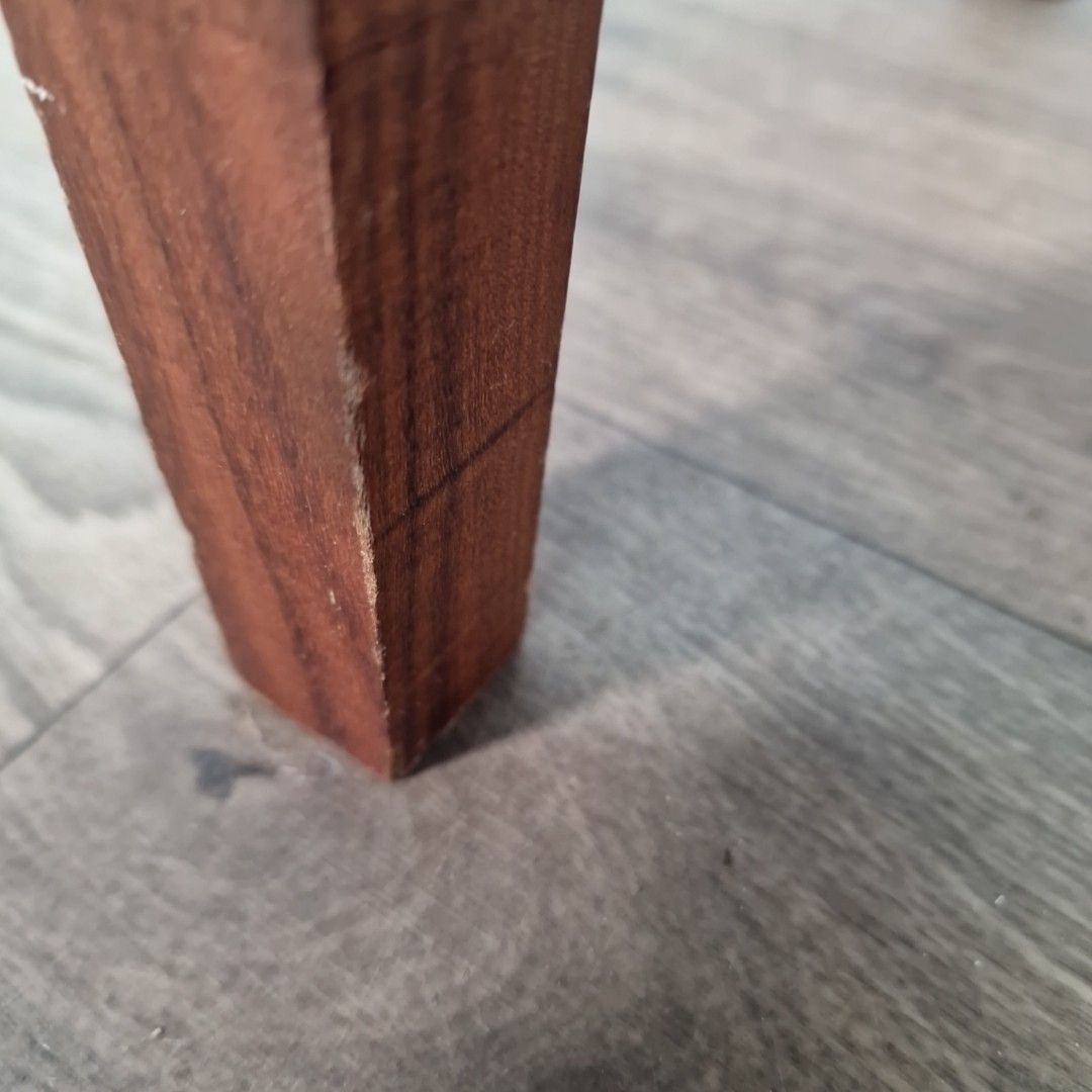 photo vinterior Vintage Coffee Table Mid Century Two Tone Wooden Pine Retro Side Mcm