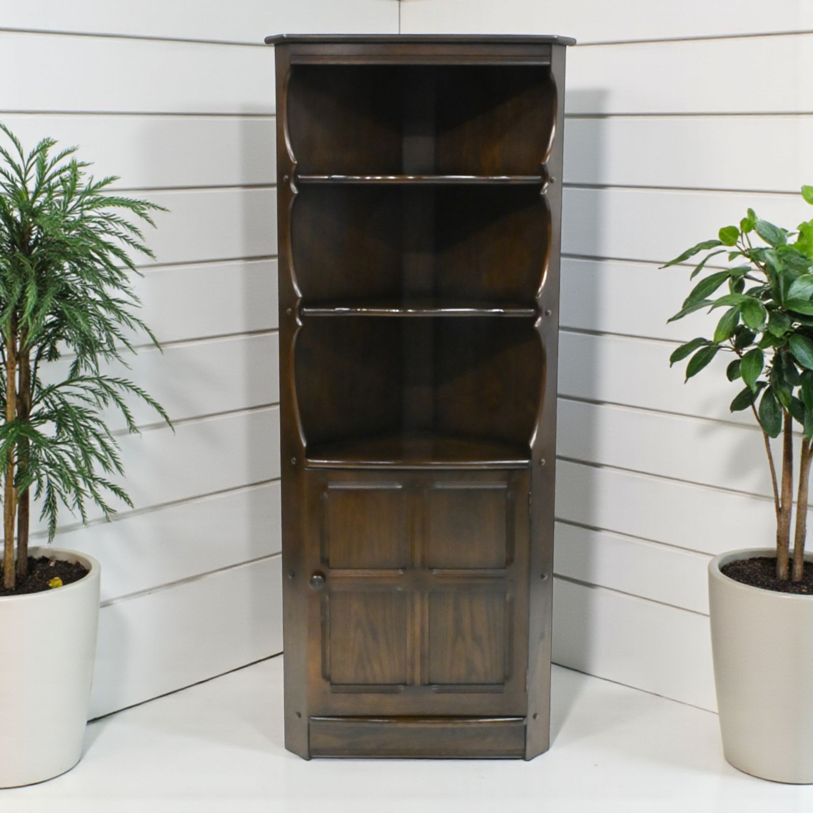Genuine Ercol Mural Corner Cabinet With Shelves Tr Free Uk Delivery