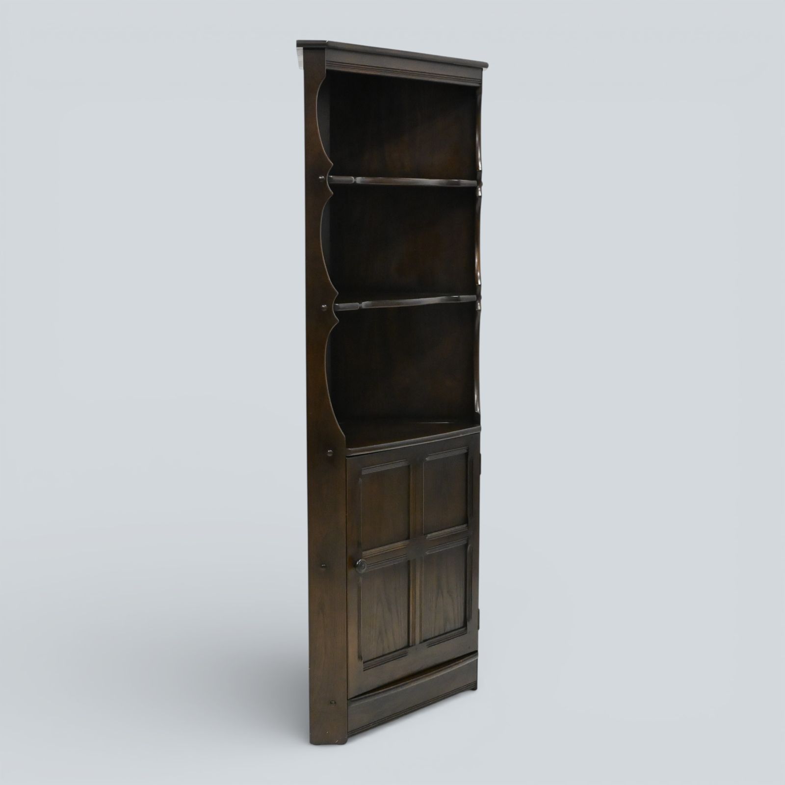 photo furniture Genuine Ercol Mural Corner Cabinet With Shelves Tr Free Uk Delivery
