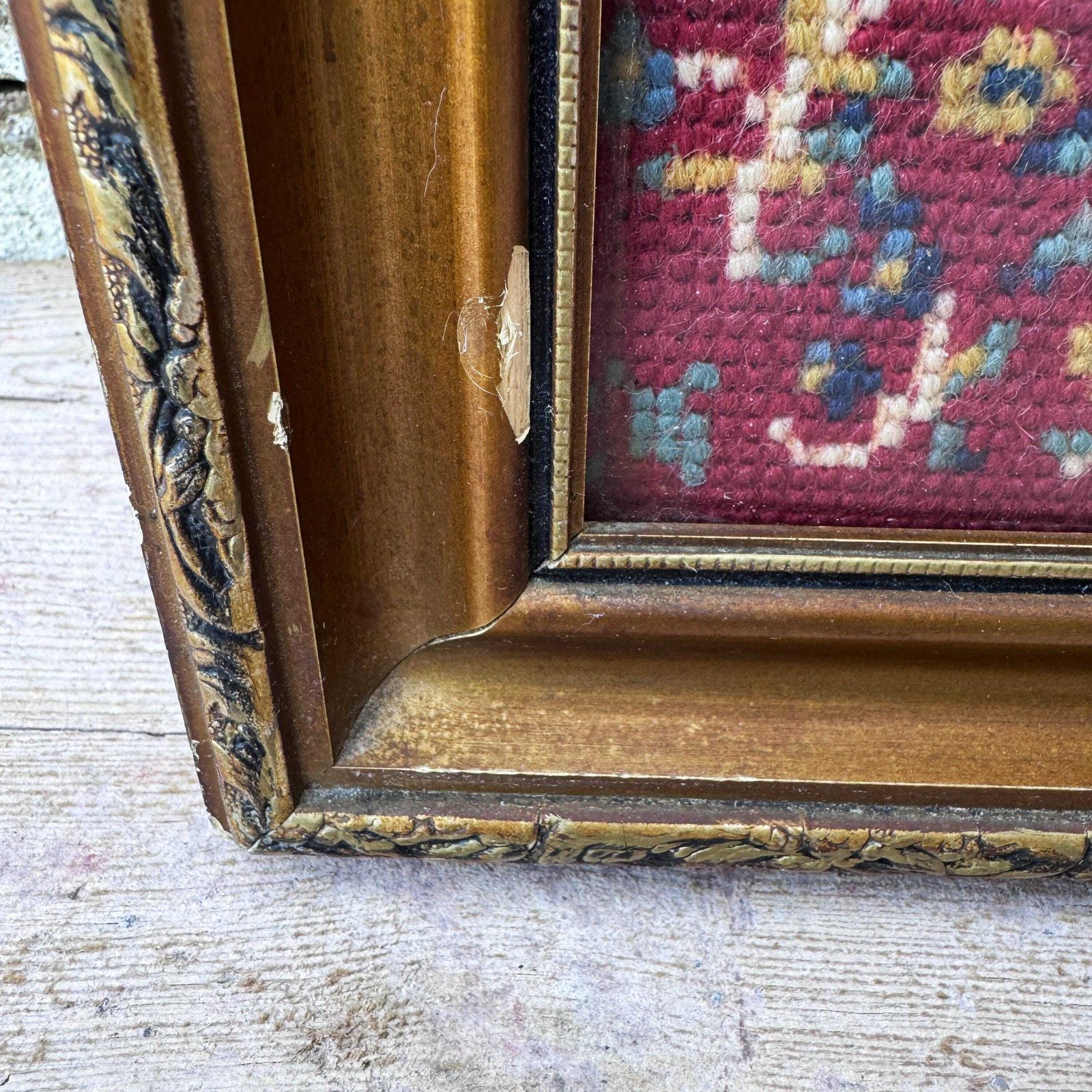 French Vintage Floral Tapestry Picture photo vinterior