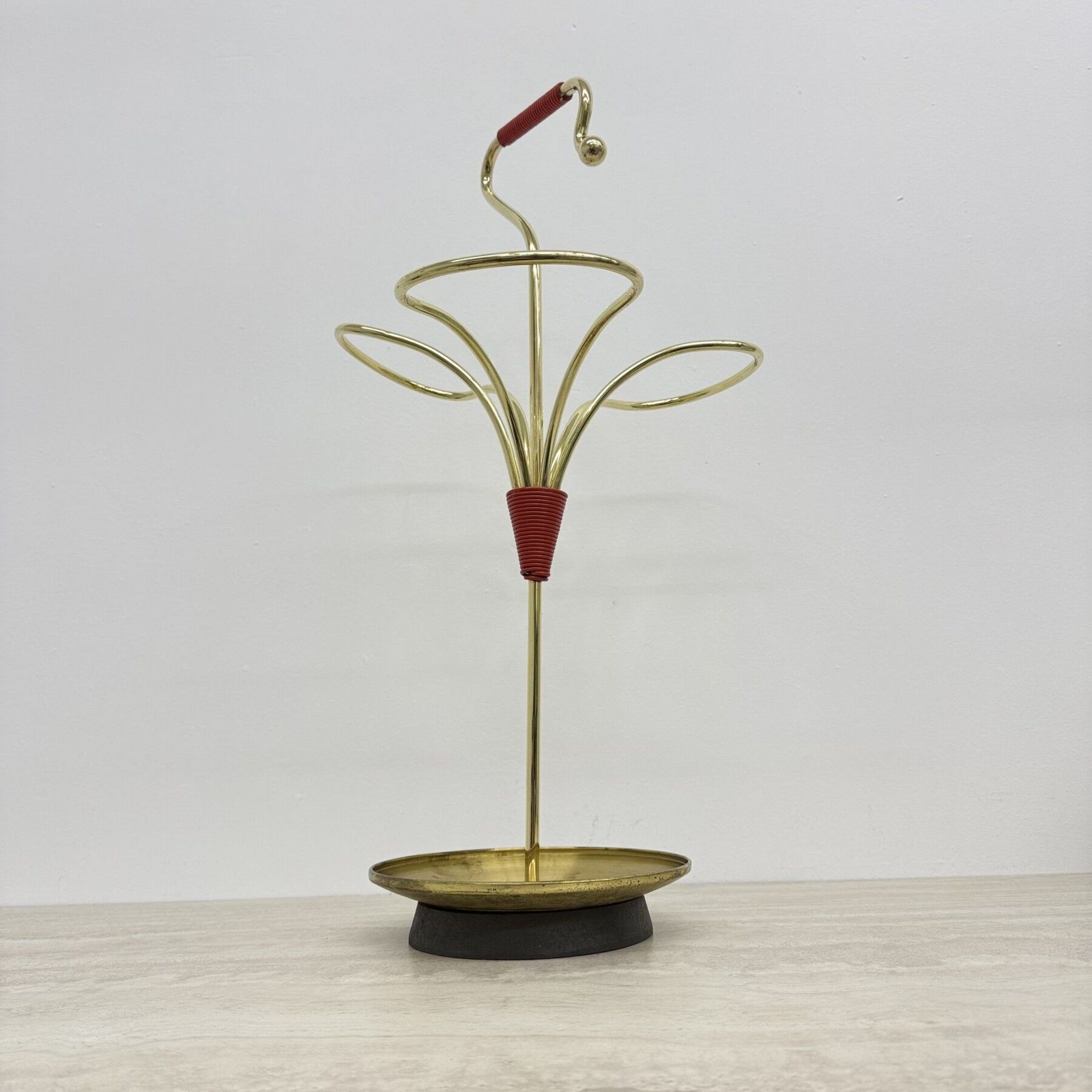 Mid Century Modern Messing Paraplubak, Ca. Jaren 1950 photo vinterior