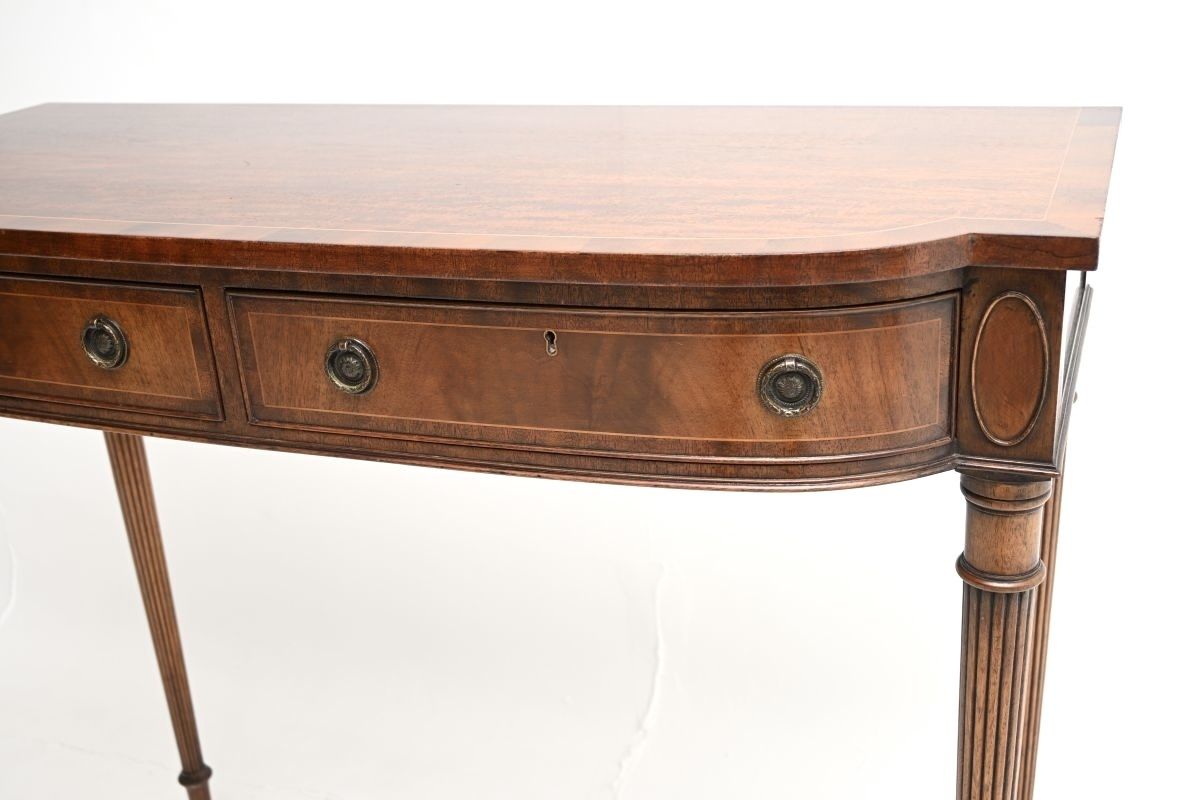Antique Georgian Style Inlaid Mahogany Console Table photo buy
