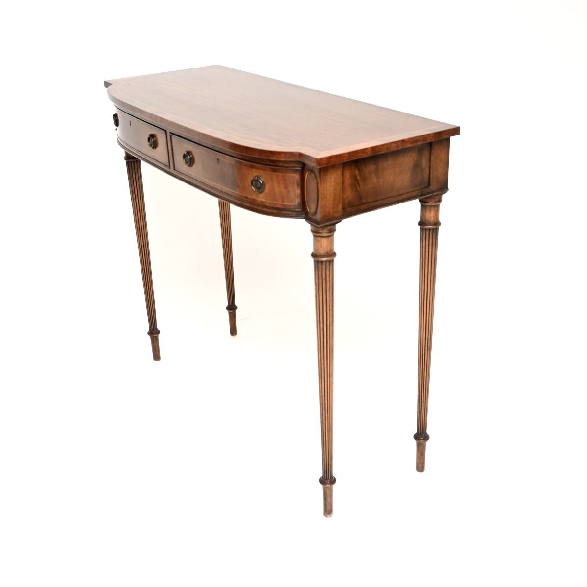 photo furniture Antique Georgian Style Inlaid Mahogany Console Table
