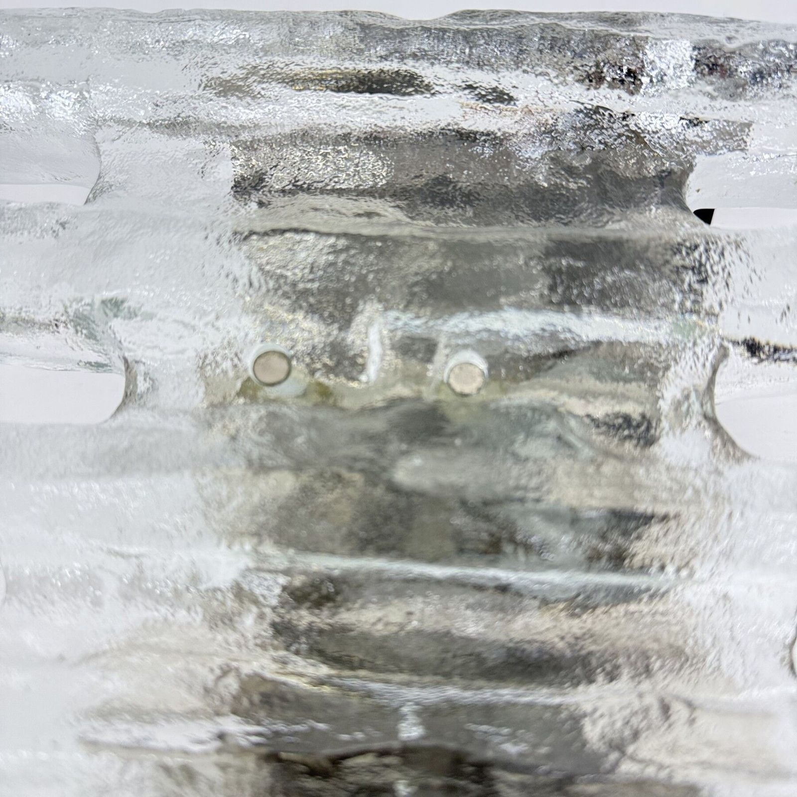 Wall Sconces In Murano Ice Glass And Metal By J.T. Kalmar For Kalmar, 60s photo buy
