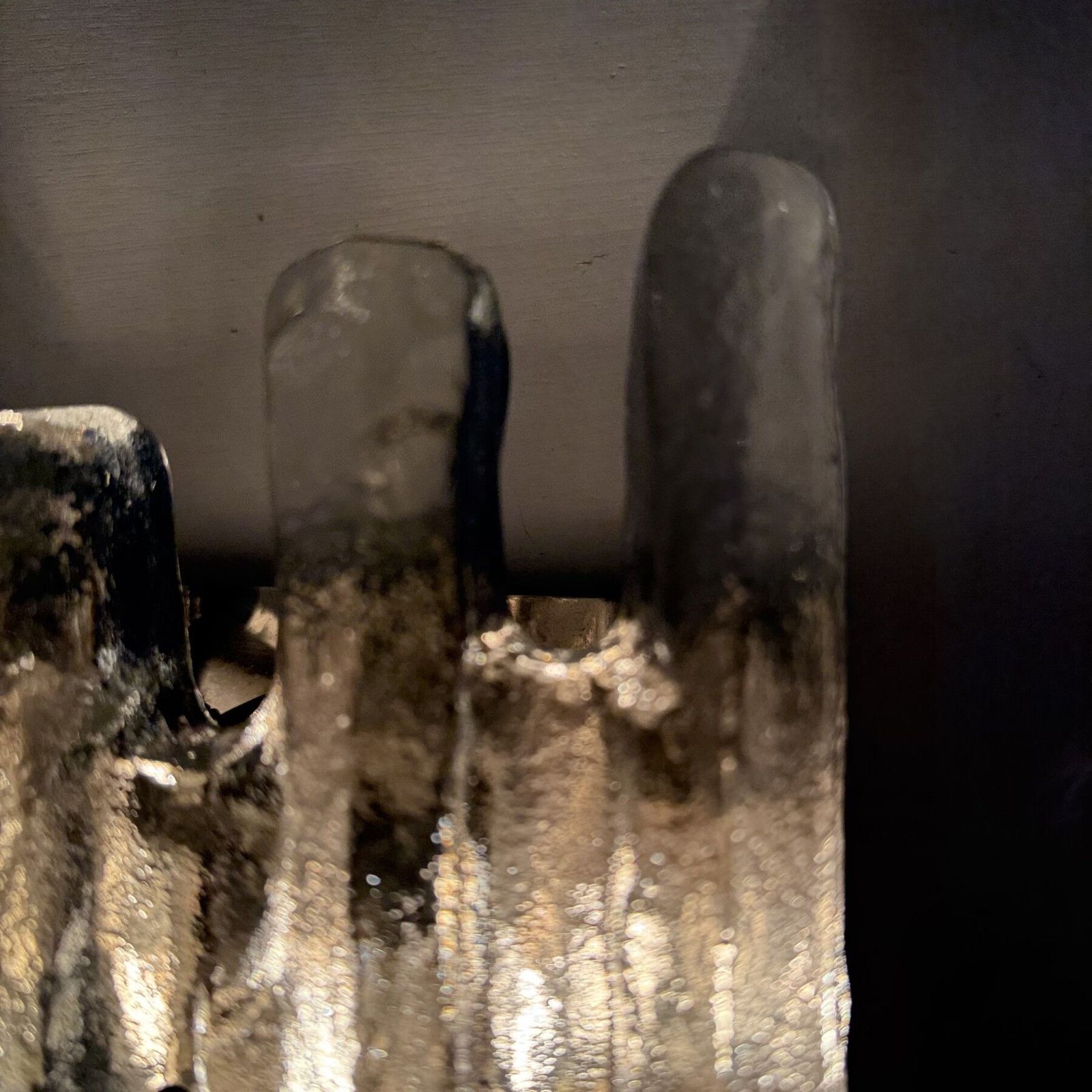 photo furniture Wall Sconces In Murano Ice Glass And Metal By J.T. Kalmar For Kalmar, 60s