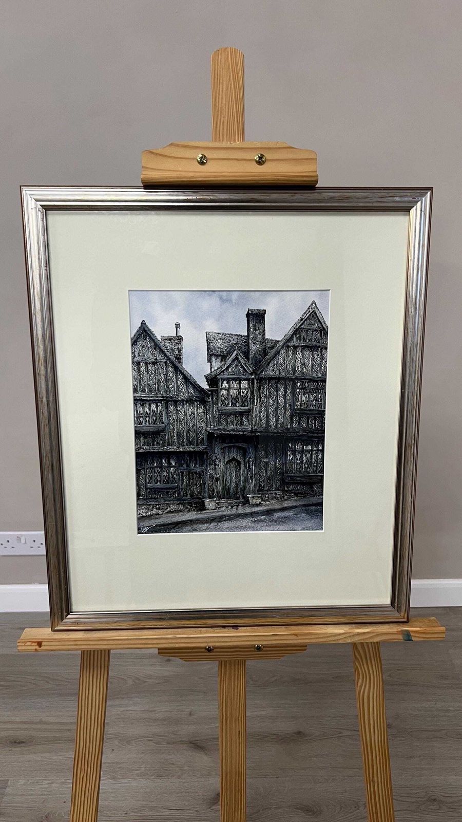 De Vere House Picture — Signed Ink & Watercolour Architectural Study Of De Vere House In London photo furniture