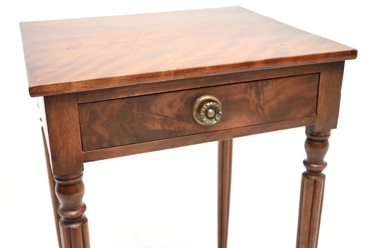 Antique Georgian Period Walnut Side Table photo Furniture