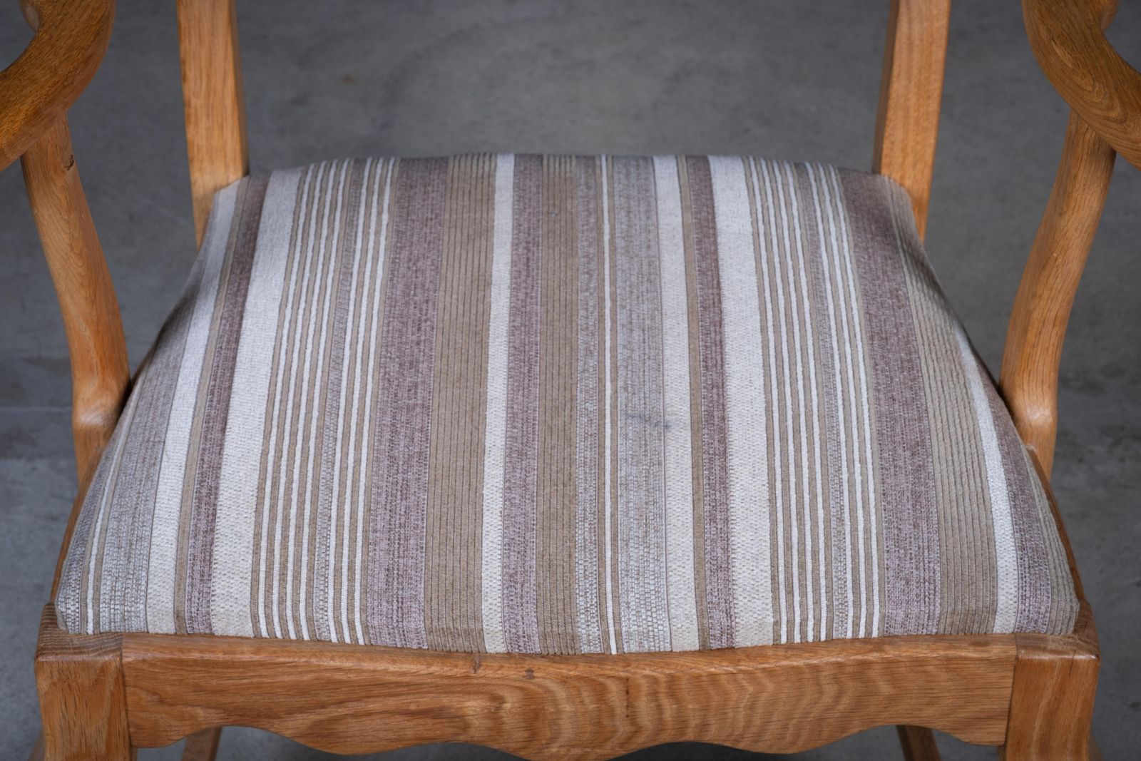 Mid Century Razorblade Fauteuil In Eiken, Ontworpen Door Henning Kjærnulf, Jaren 1960 photo buy