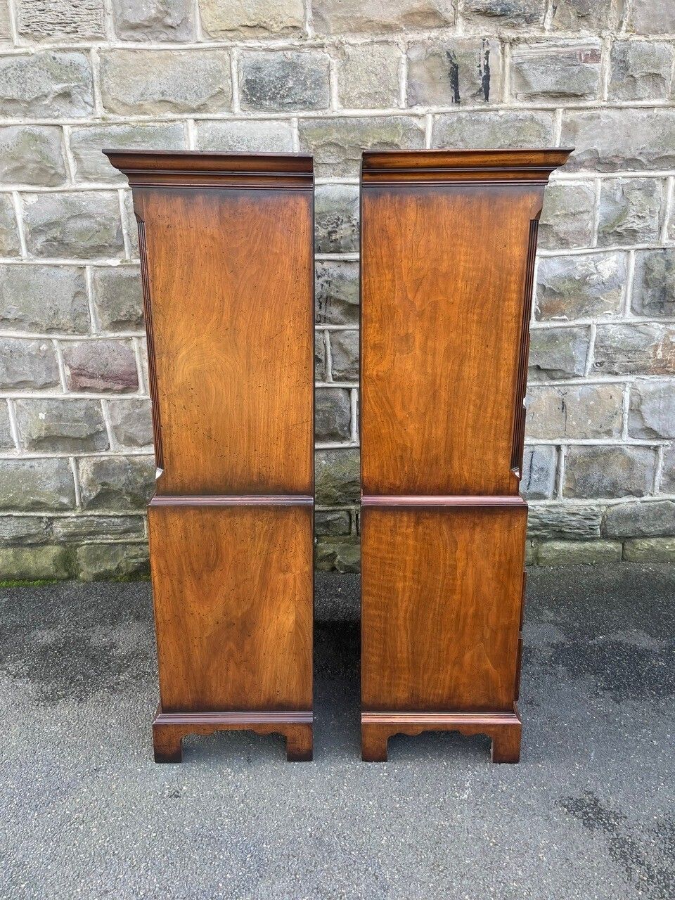 Pair Quality Inlaid Burr Walnut Tallboys photo Furniture