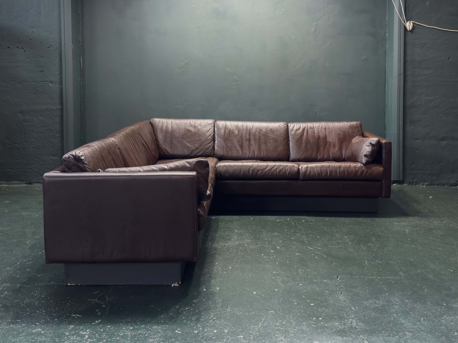 Brown Leather Corner Sofa By Thams Denmark photo furniture