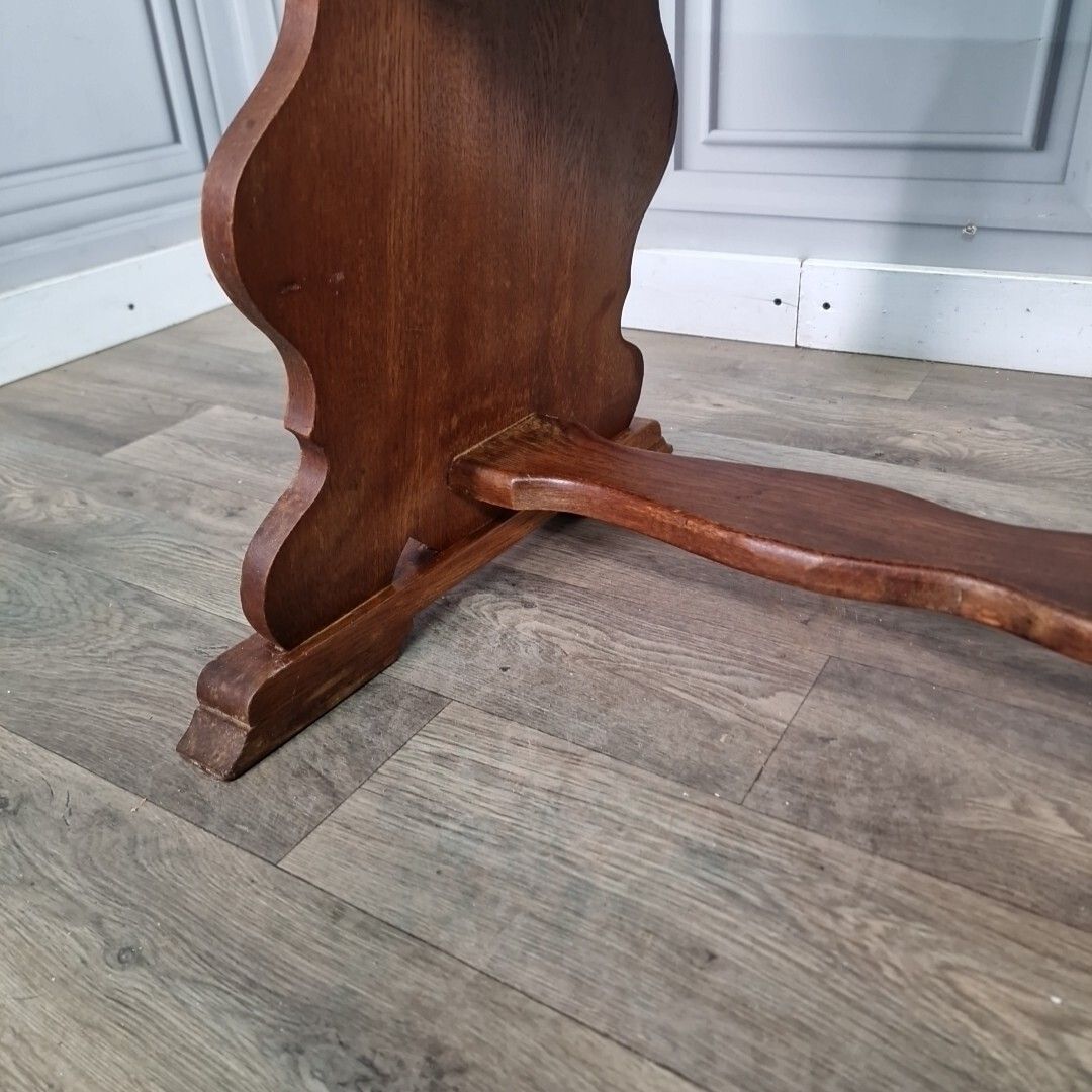 170.0 Antique Refectory Side Table Vintage Wooden Carved Arts & Crafts Coffee Wood photo
