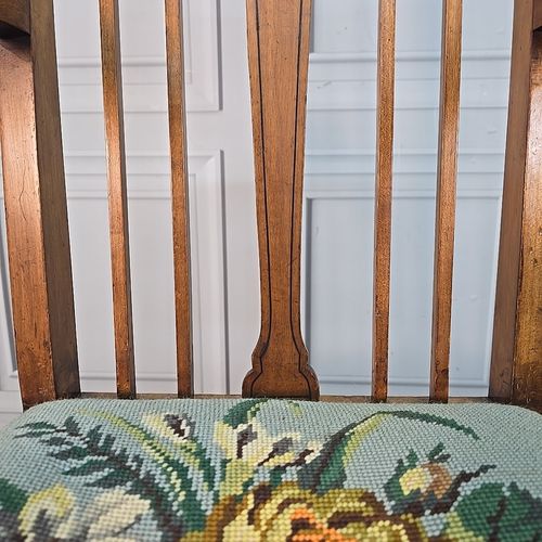 photo for sale Antique Wooden Carver Armchair Fireside Lounge Chair Satin Wood Arts & Crafts