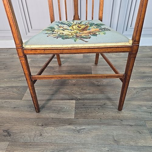 Furniture Antique Wooden Carver Armchair Fireside Lounge Chair Satin Wood Arts & Crafts photo
