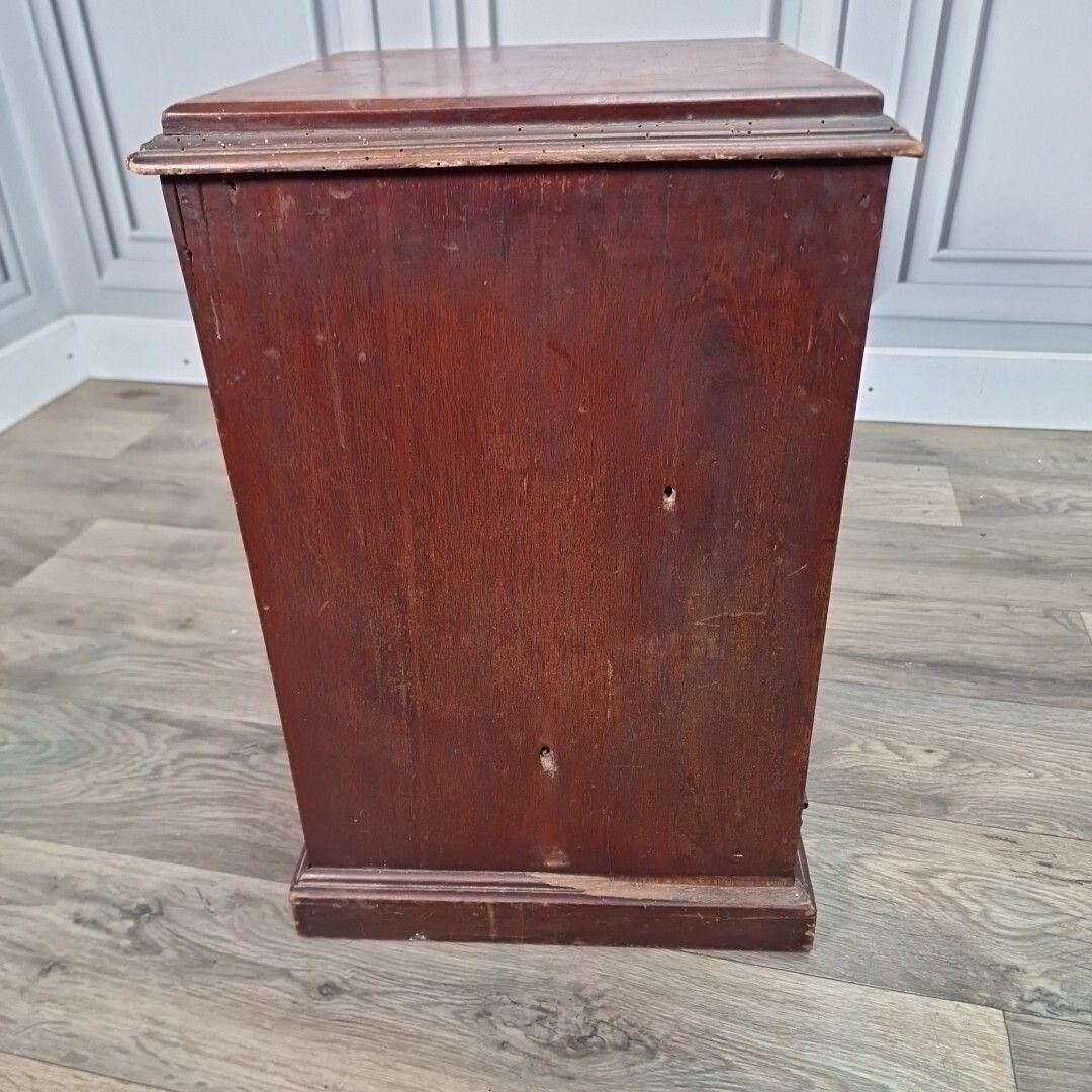 photo vinterior Antique Bedside Table Coal Scuttle Cabinet Wooden Purdonium Edwardian