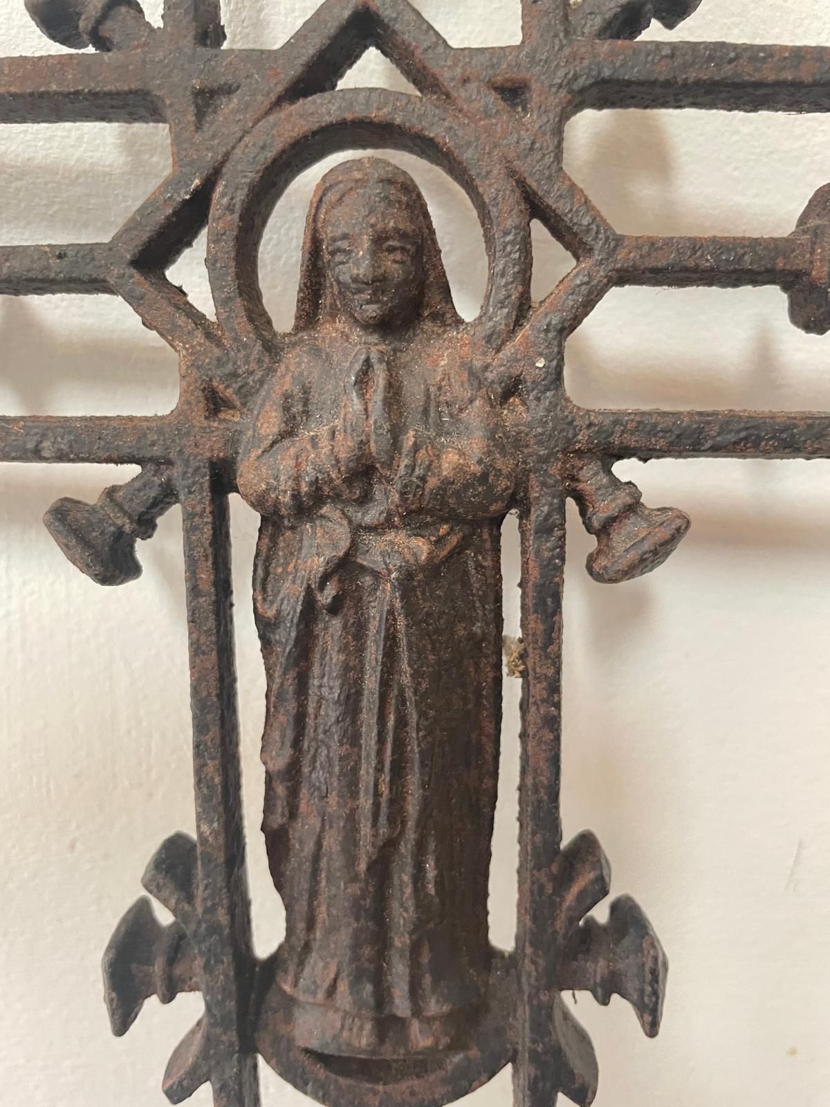 Vintage 19th Century French Cross photo Art