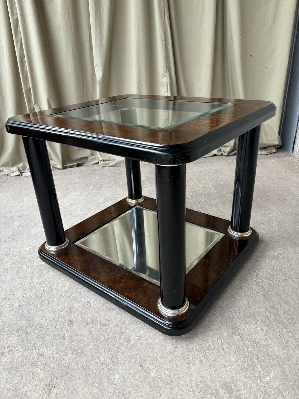 Vtg Late Mid Century Hollywood Regency Style Side Table Italian Retro R1086 photo 184.0