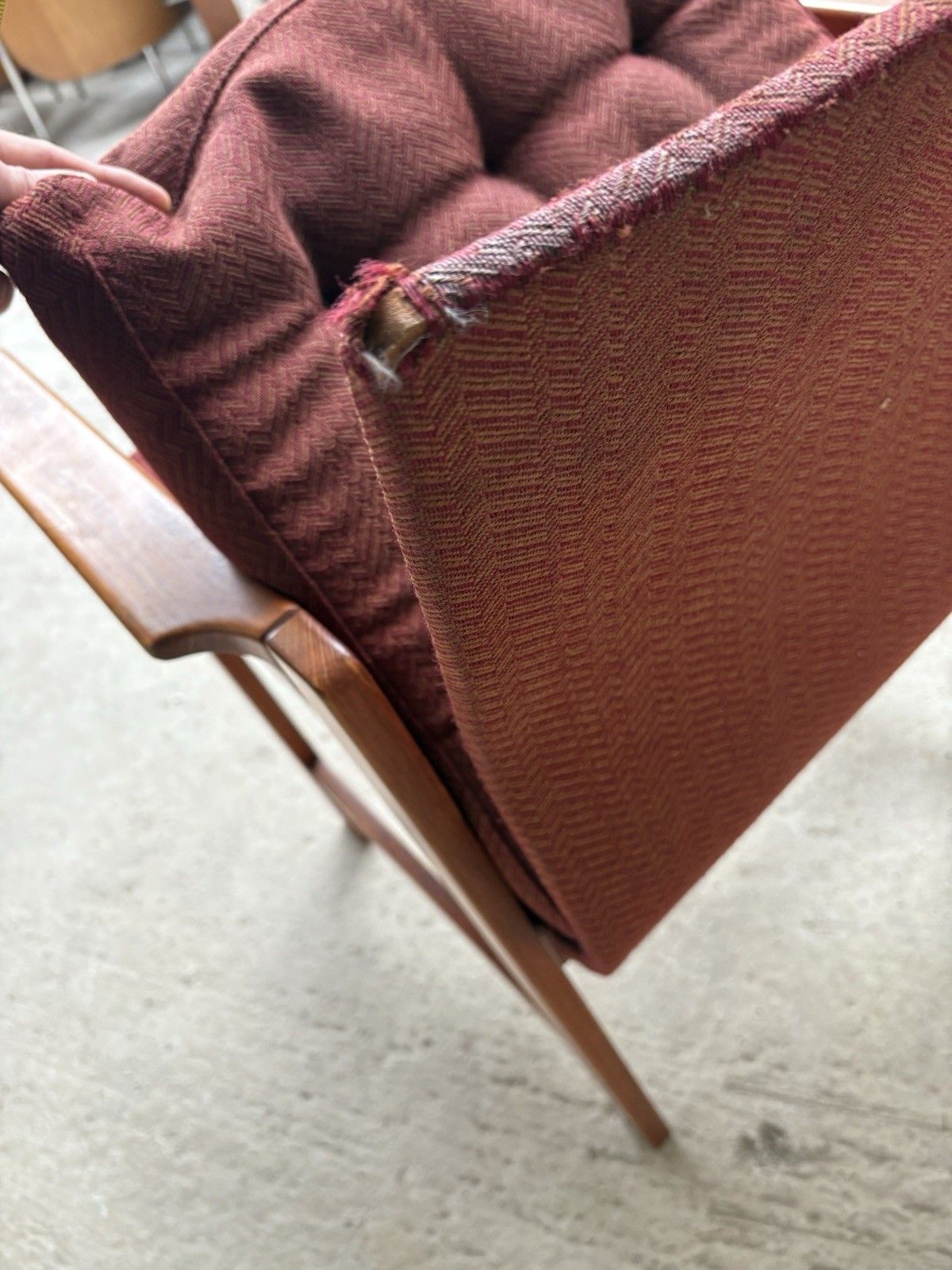 photo vinterior Vtg Late Mid Century Oak Chair Side Armchair  Danish Scandi Retro R1087