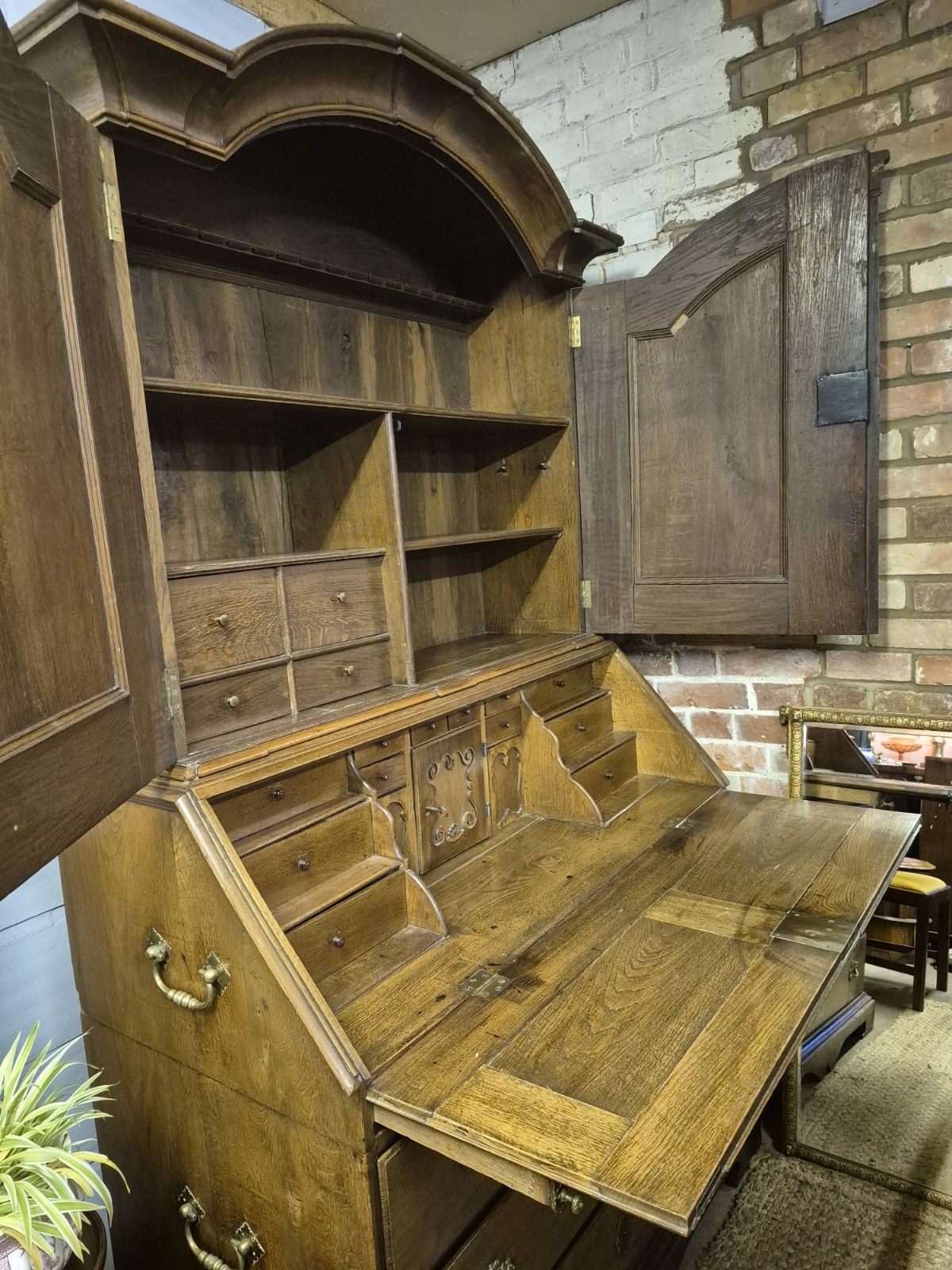 A Magnificent Danish 18th Century Baroque Bureau Cupboard Chest "Chatol" photo Furniture