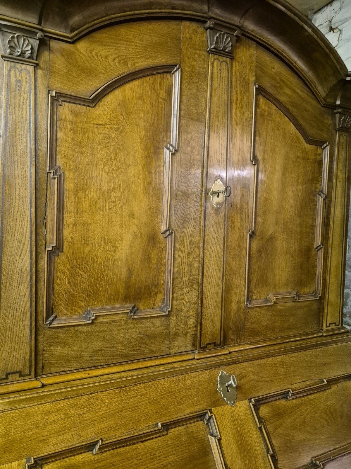 A Magnificent Danish 18th Century Baroque Bureau Cupboard Chest "Chatol" photo vintage