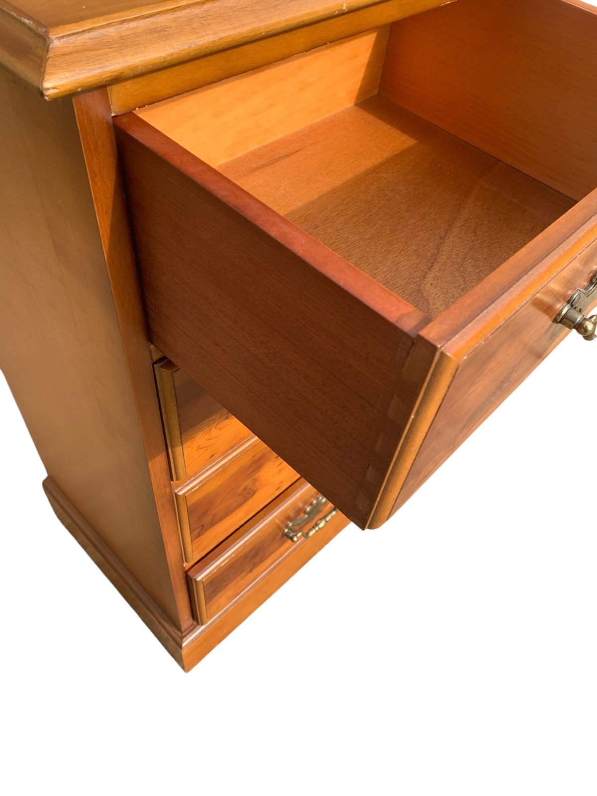 Vintage Georgian Style Yew Chest Of Drawers photo vintage