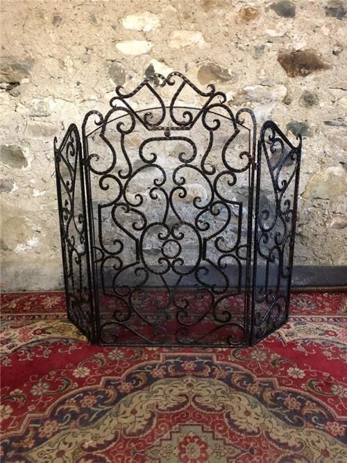Beautiful Copper Fire Screen Fire Guard. 0421 photo Home Fixtures