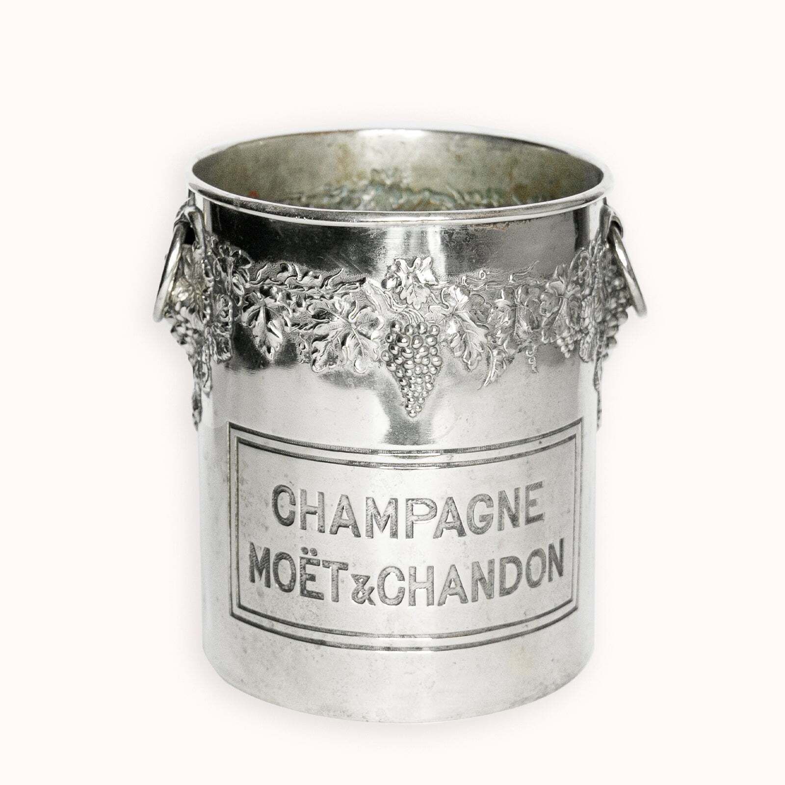 Vintage Moët & Chandon Verzilverde Champagnekoeler En Ijsemmer