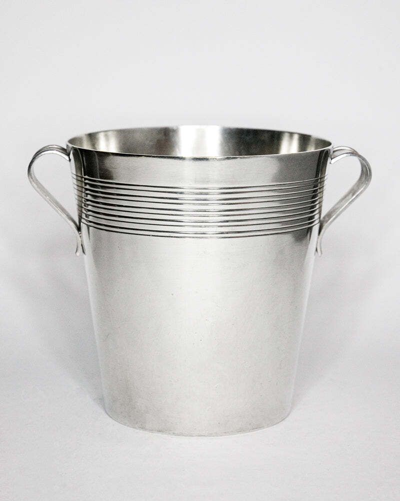 Vintage Art Deco Verzilverde Champagnekoeler photo Woonaccessoires