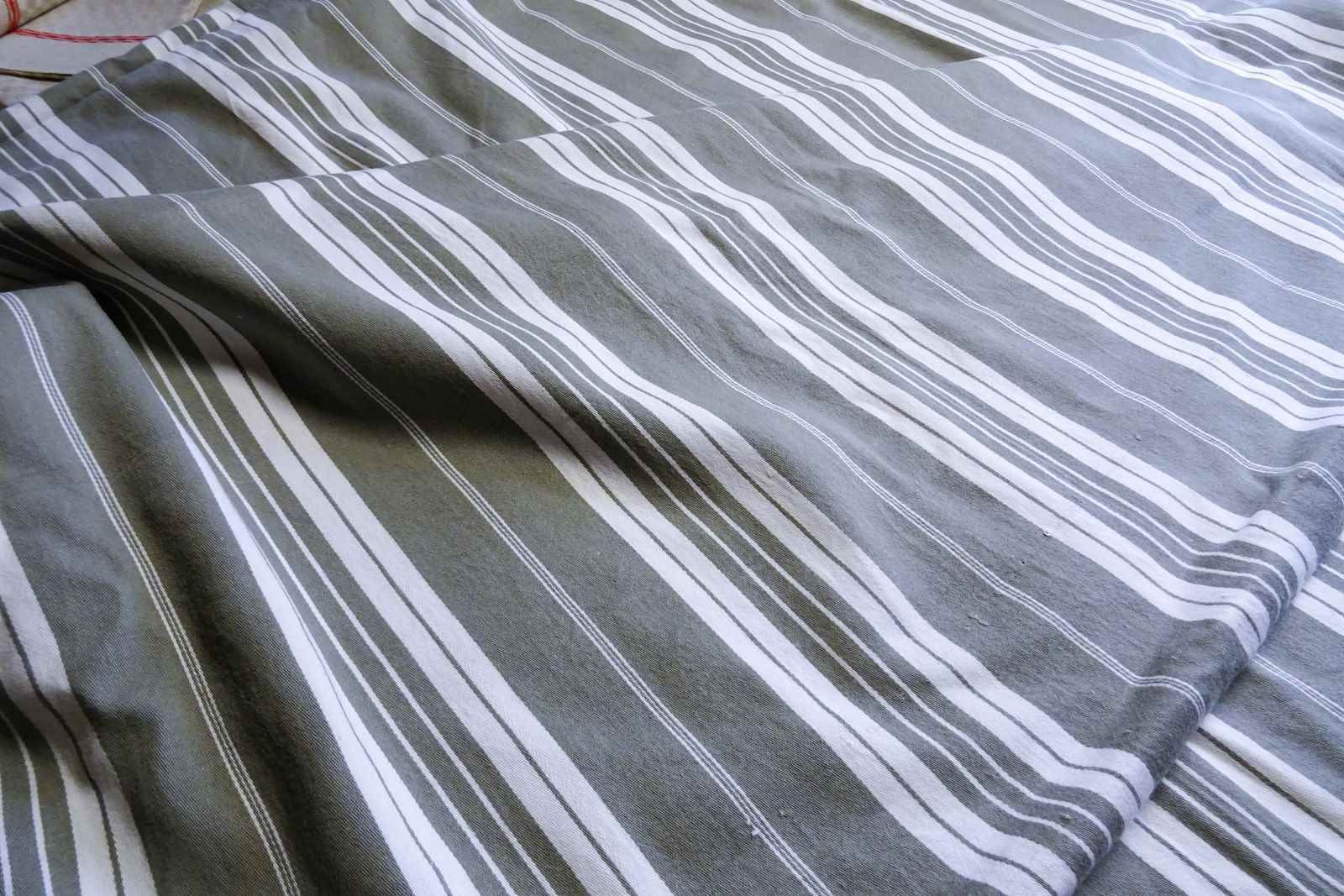 Four Metres Of French Grey Stripe Cotton Twill Ticking photo furniture