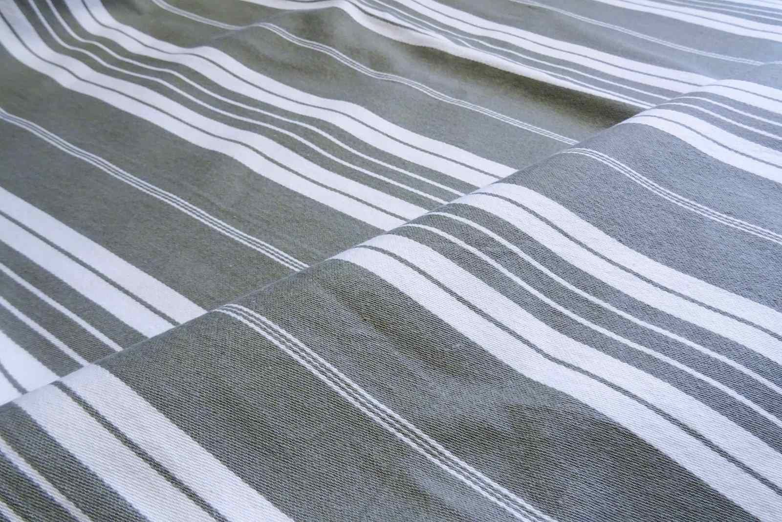 Four Metres Of French Grey Stripe Cotton Twill Ticking photo for sale