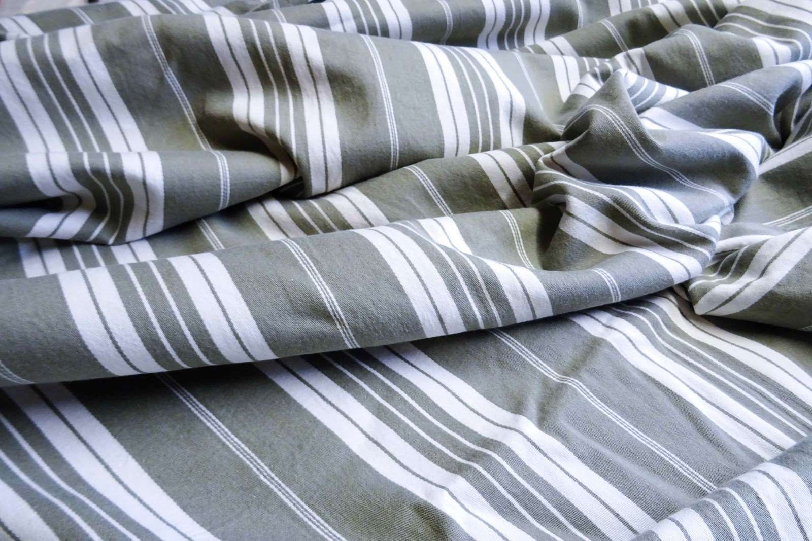 Four Metres Of French Grey Stripe Cotton Twill Ticking photo buy