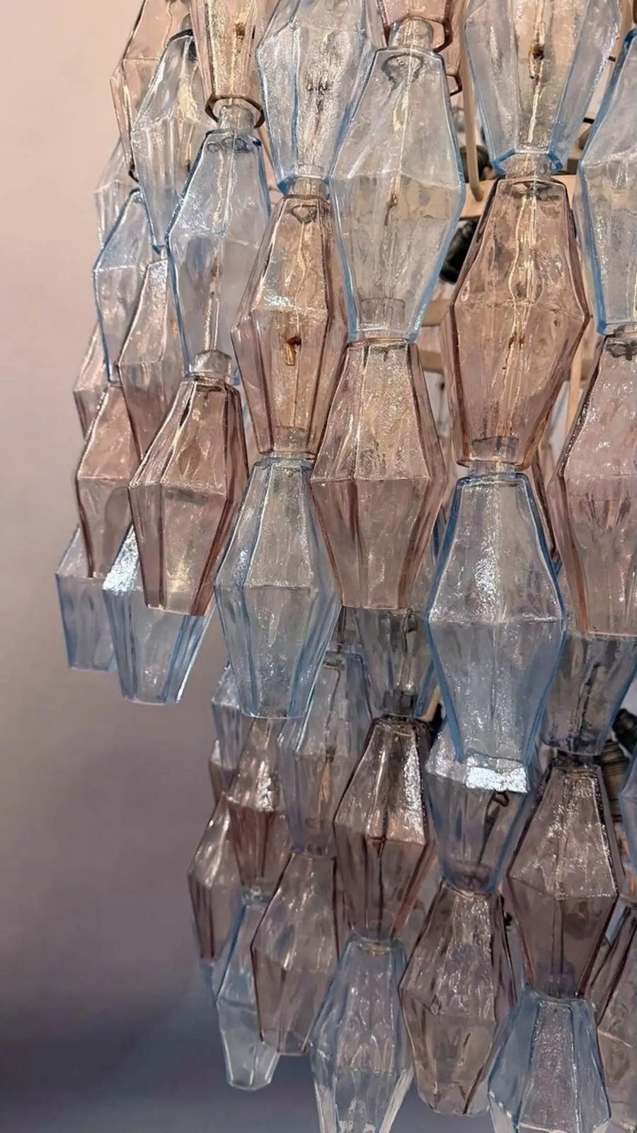Mid Century Murano Chandelier “Polyhedr” By Carlo Scarpa For Venini, Italy photo for sale