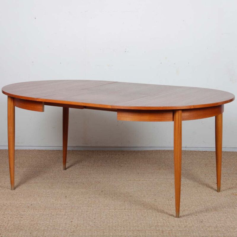 Round, Extendable Wooden Dining Table, 1960 photo 941.0