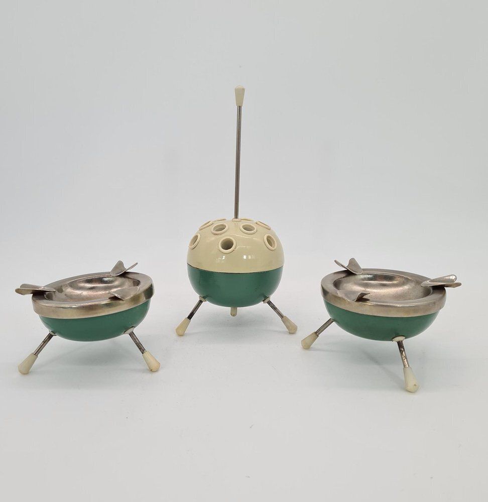Modernist Smoker's Set, Germany / Czechoslovakia, 1950s, Set Of 3 photo furniture
