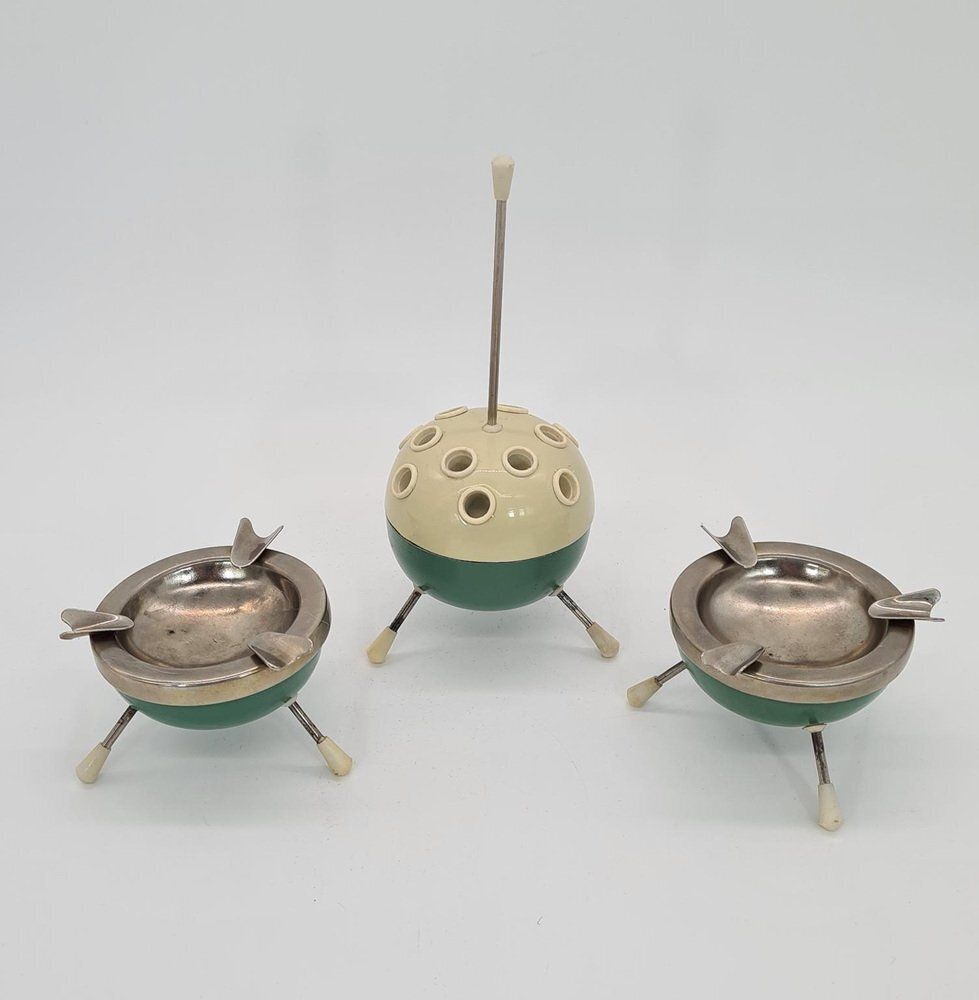 Modernist Smoker's Set, Germany / Czechoslovakia, 1950s, Set Of 3 photo for sale