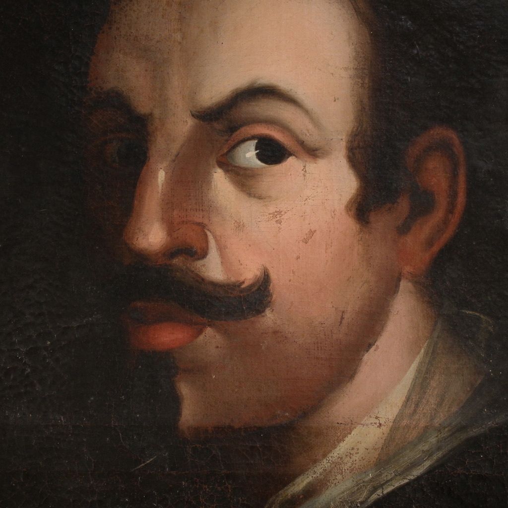 Antique Spanish Painting Portrait Of A Gentleman From The 18th Century photo buy