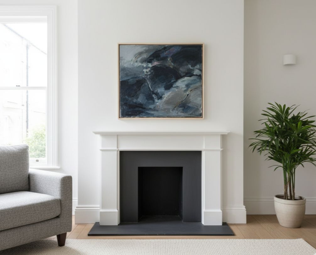 Oil Painting On Canvas, Contemporary Abstract, M.Sjolund 1983