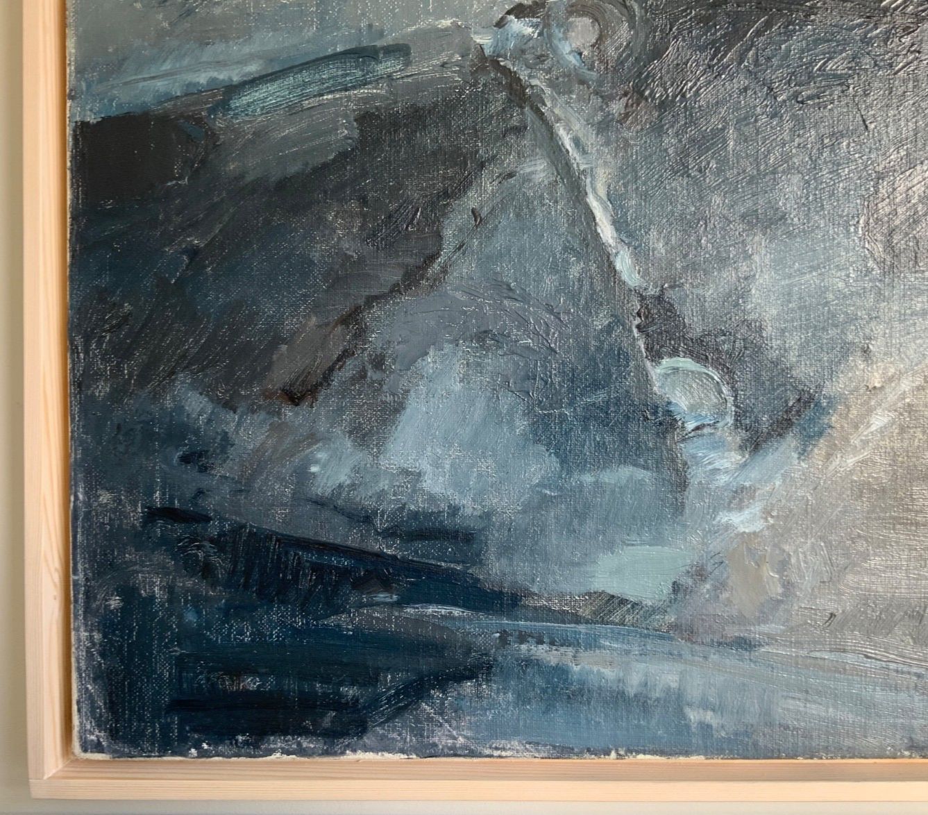 Oil Painting On Canvas, Contemporary Abstract, M.Sjolund 1983 photo Art