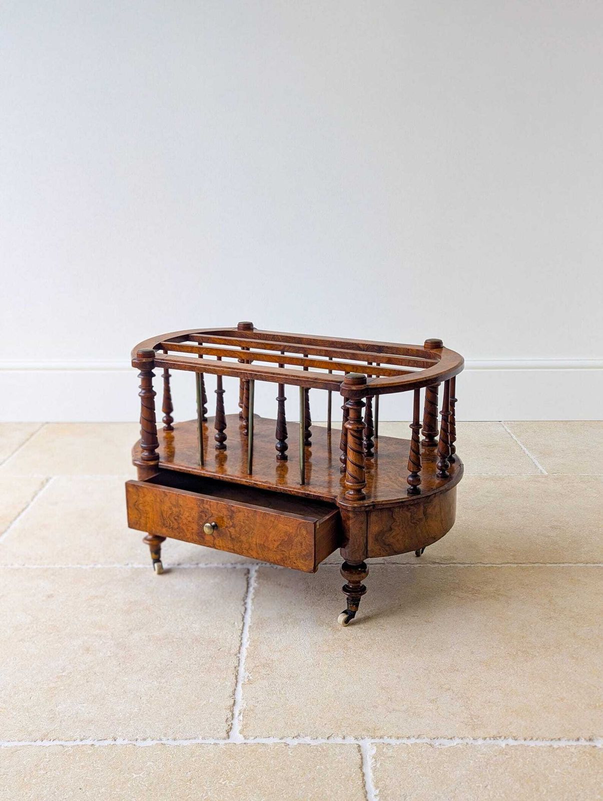 Antique Victorian Burr Walnut Canterbury C.1870 photo Home Decor