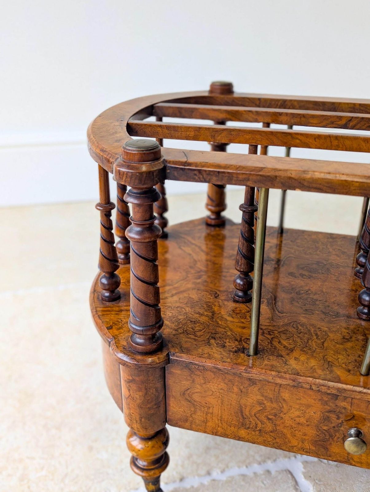 Antique Victorian Burr Walnut Canterbury C.1870 photo 945.0