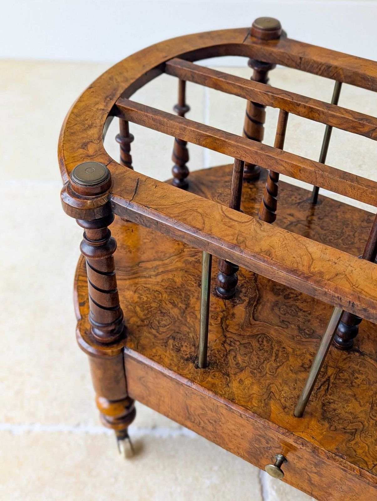 Antique Victorian Burr Walnut Canterbury C.1870 photo buy