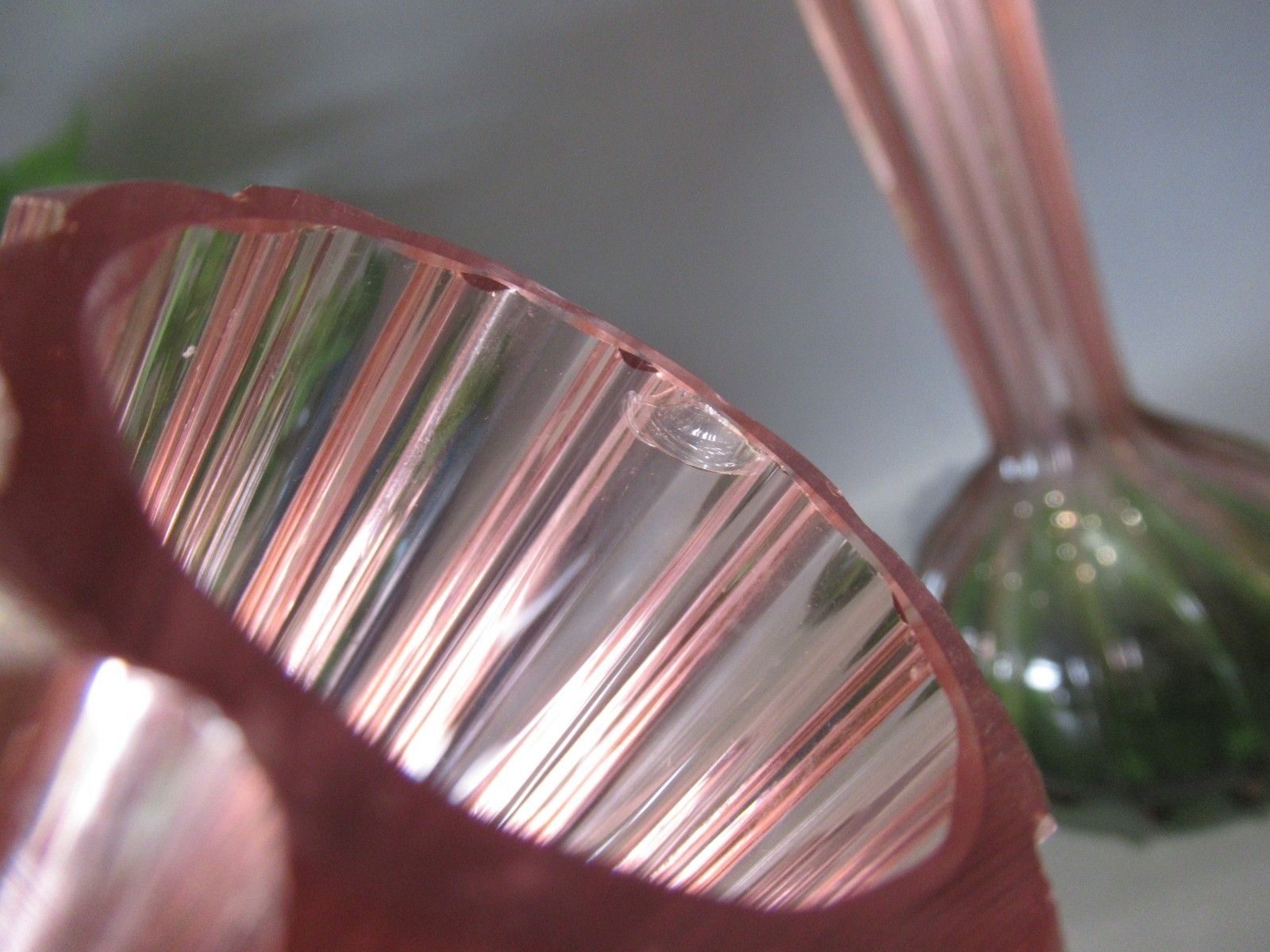 Art Nouveau Pair Rubina Verde 1920s Glass Vases Soliflore French Bohemian photo vinterior