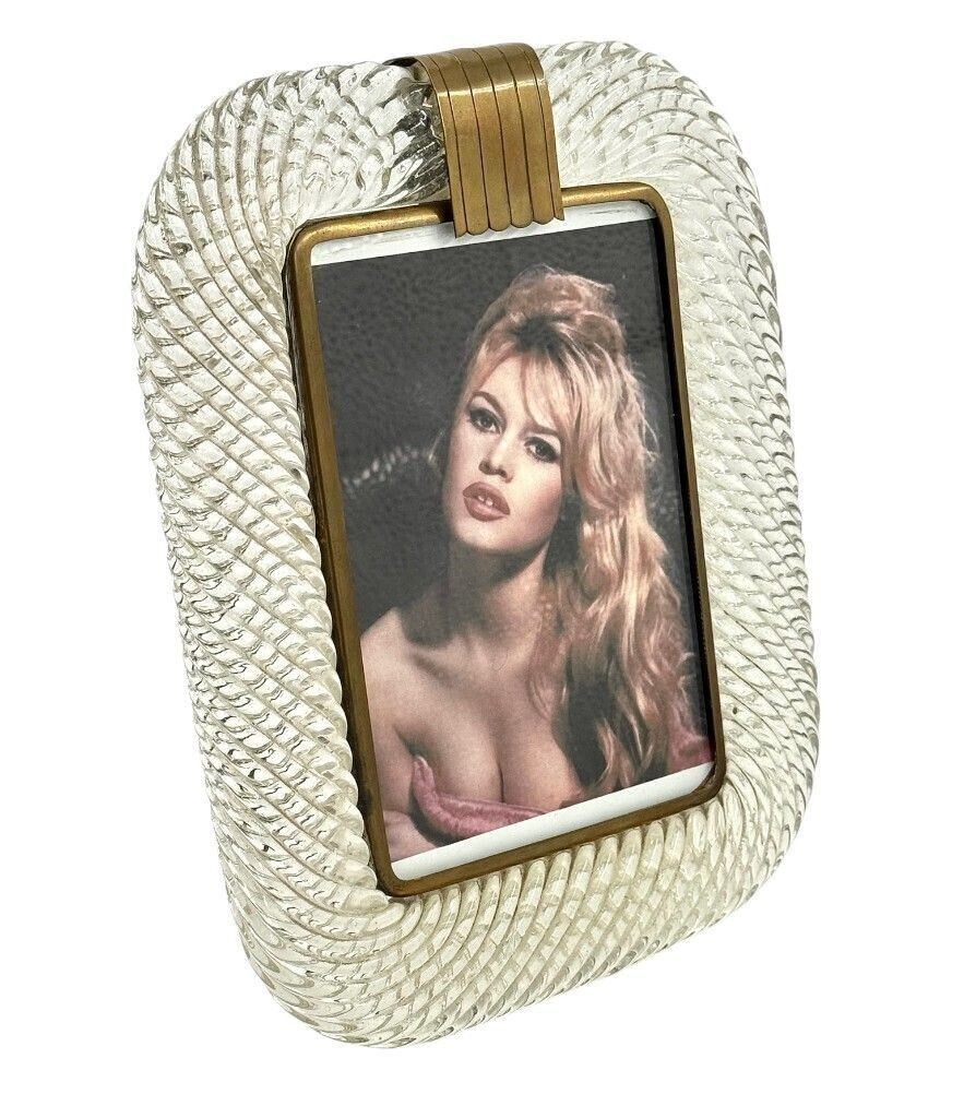 An Orignal 1940s Murano Hand Blown, Torchon Glass Picture Frame By Barovier & Toso photo 2850.0