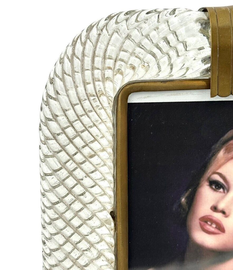 photo furniture An Orignal 1940s Murano Hand Blown, Torchon Glass Picture Frame By Barovier & Toso
